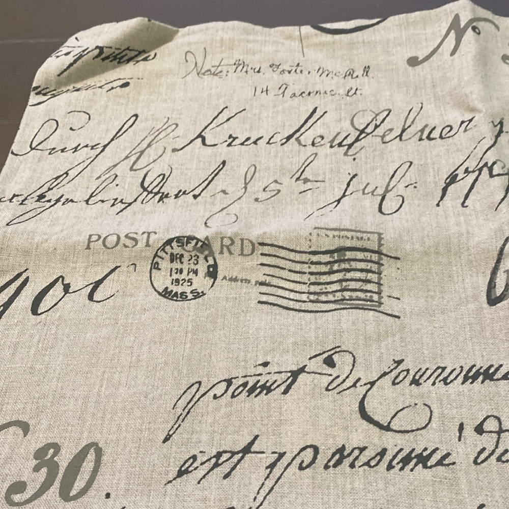 Pottery Barn Pillow Covers. Post card design sold as set of 2